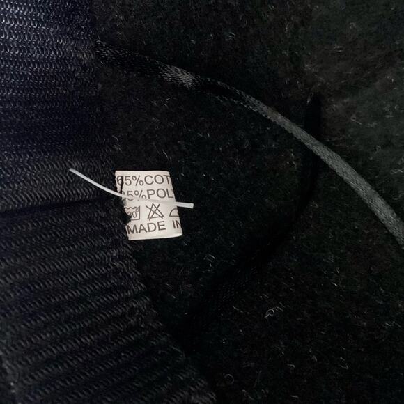 Do Not Disturb Large Floppy Felt Hat in Black - Picture 5 of 5